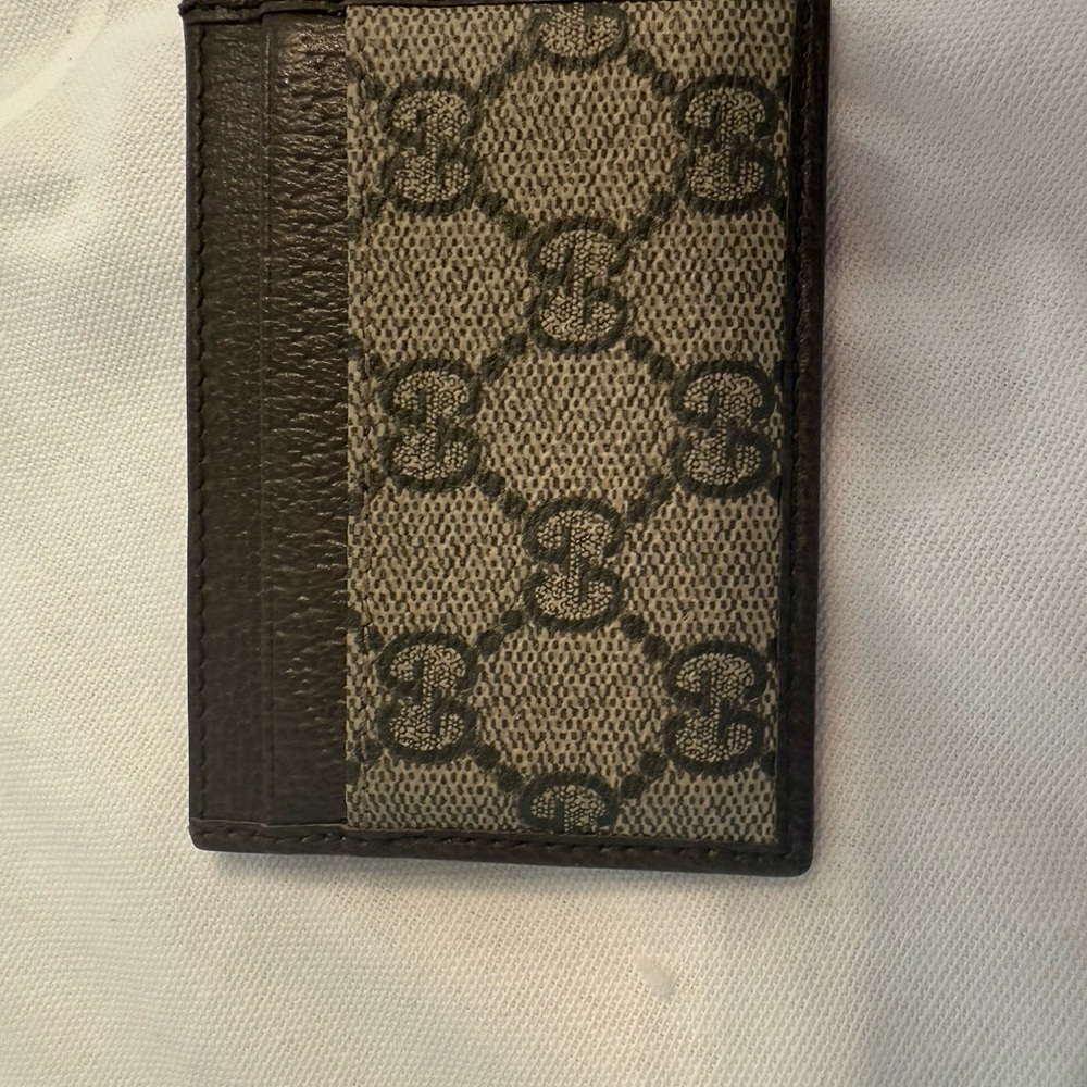 Gucci Monogram Beige and Brown Bag with Card Holder - Picture 4 of 14